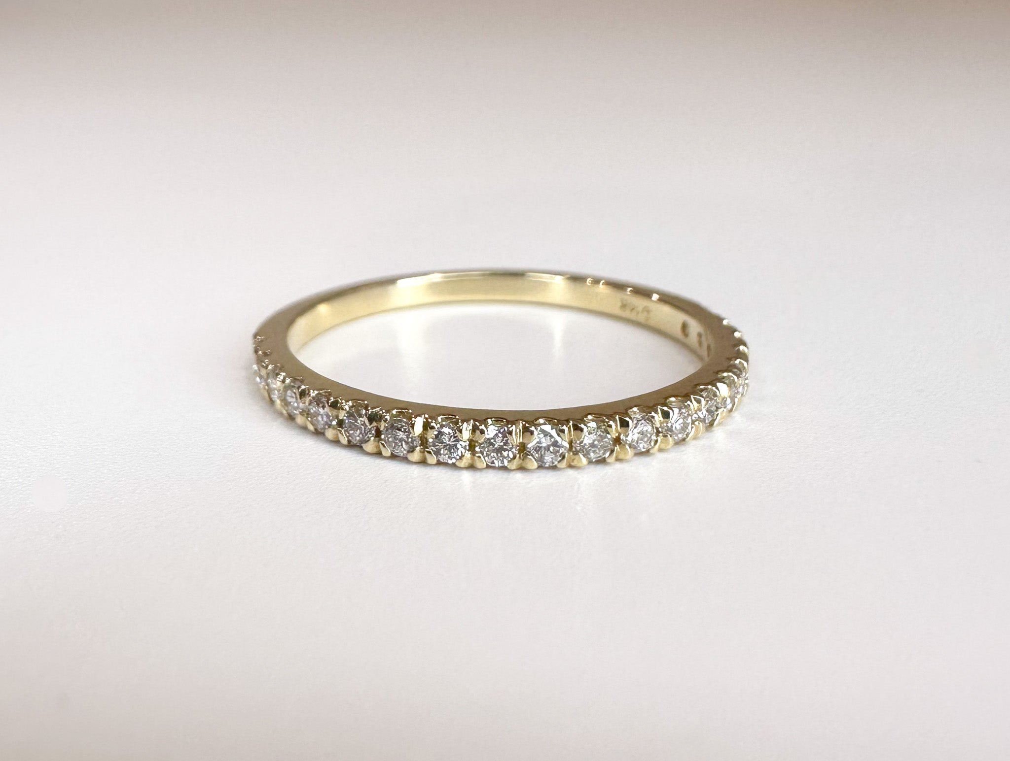 French Cut Round Diamond Wedding Band