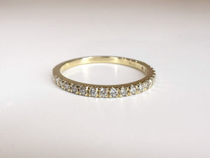French Cut Round Diamond Wedding Band