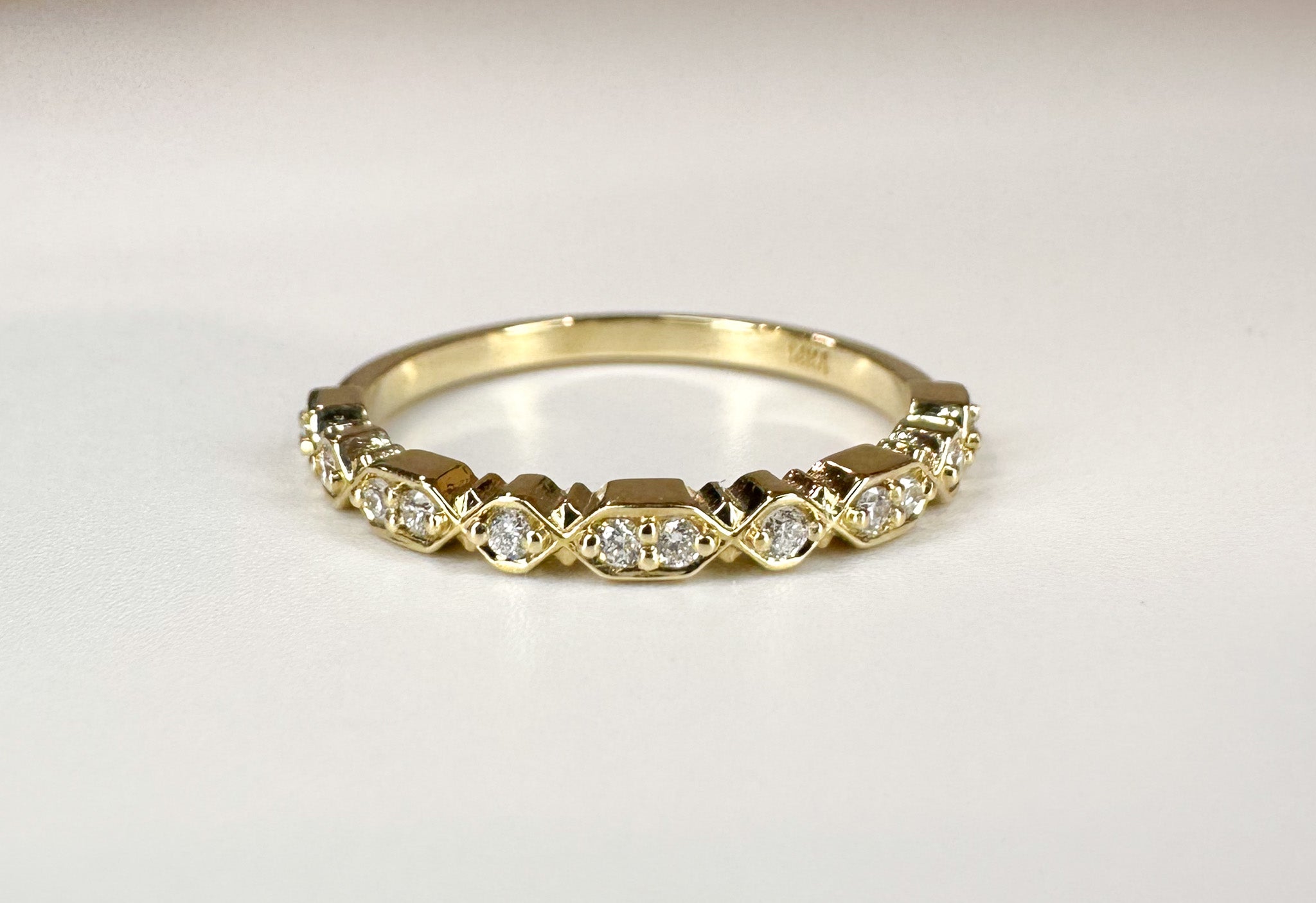 Geometric Wedding Band – Emerald & Ivy Jewelry
