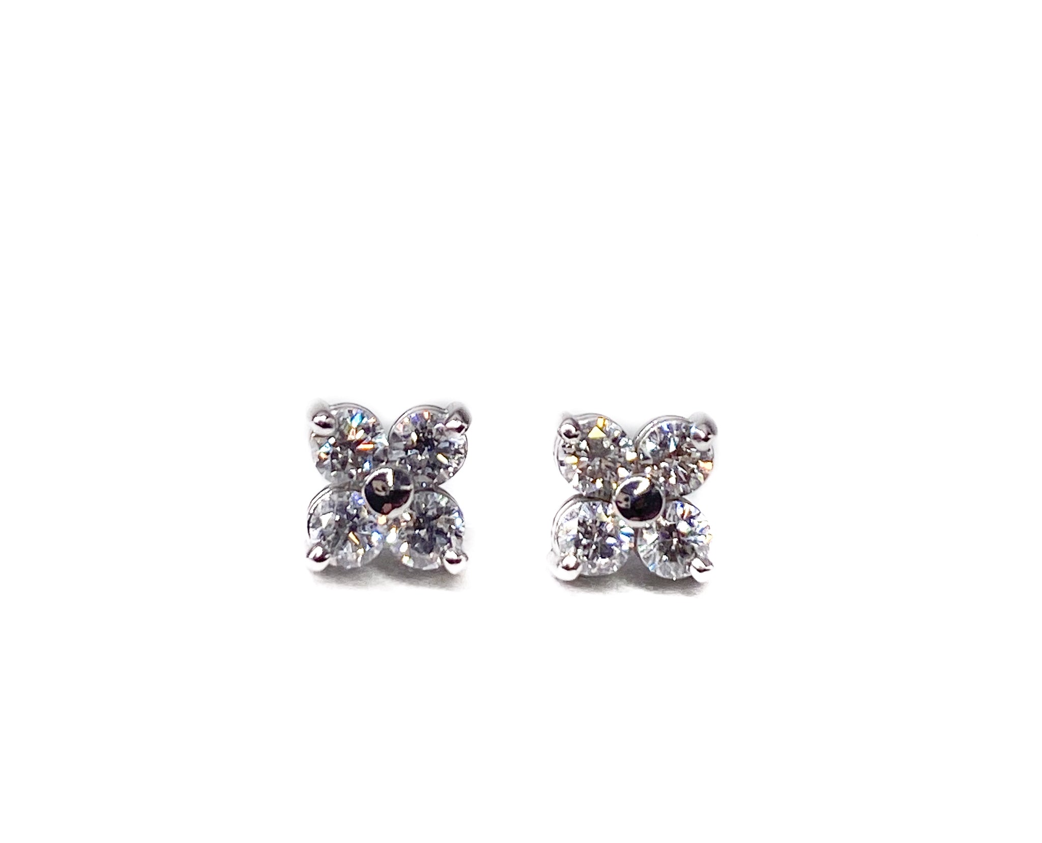 Diamond Flower Studs