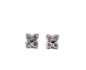 Diamond Flower Studs