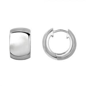 Wide Silver Huggies