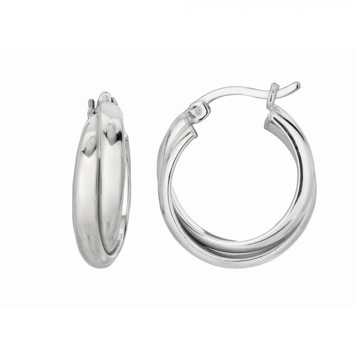 Silver Twistie Hoops