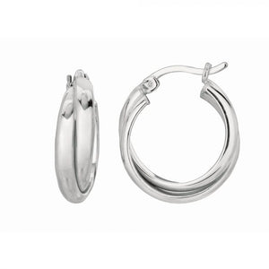 Silver Twistie Hoops