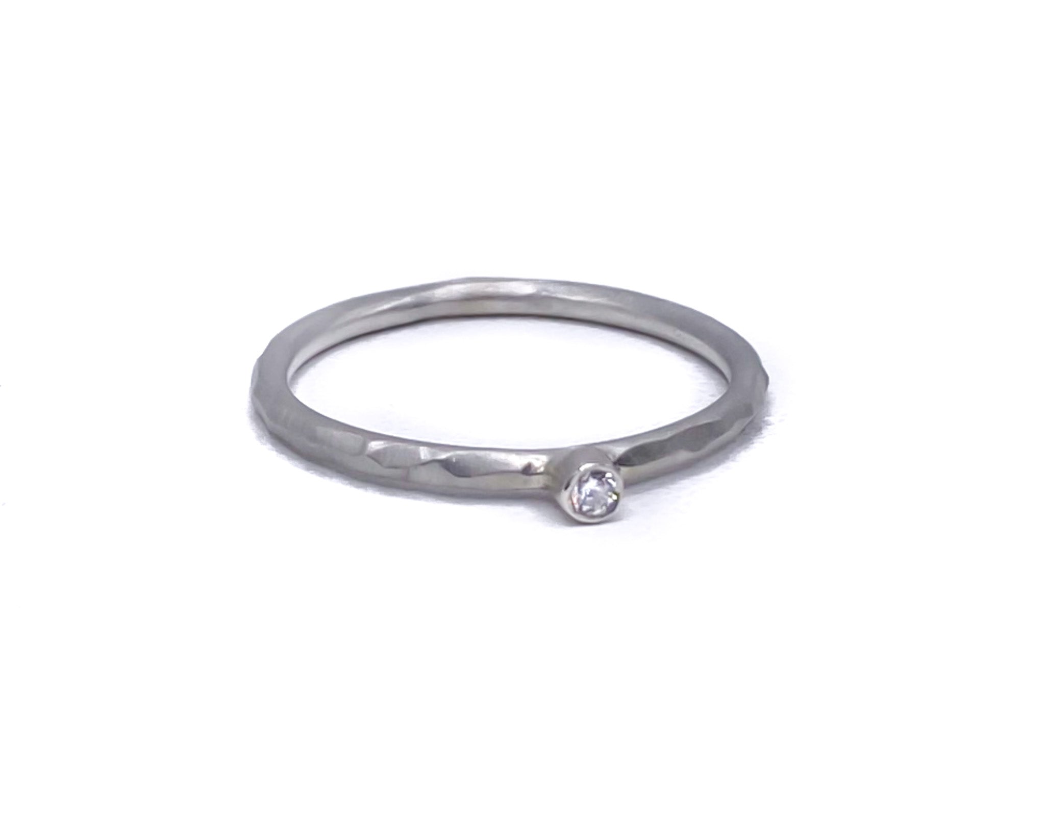 Hammered Diamond Band