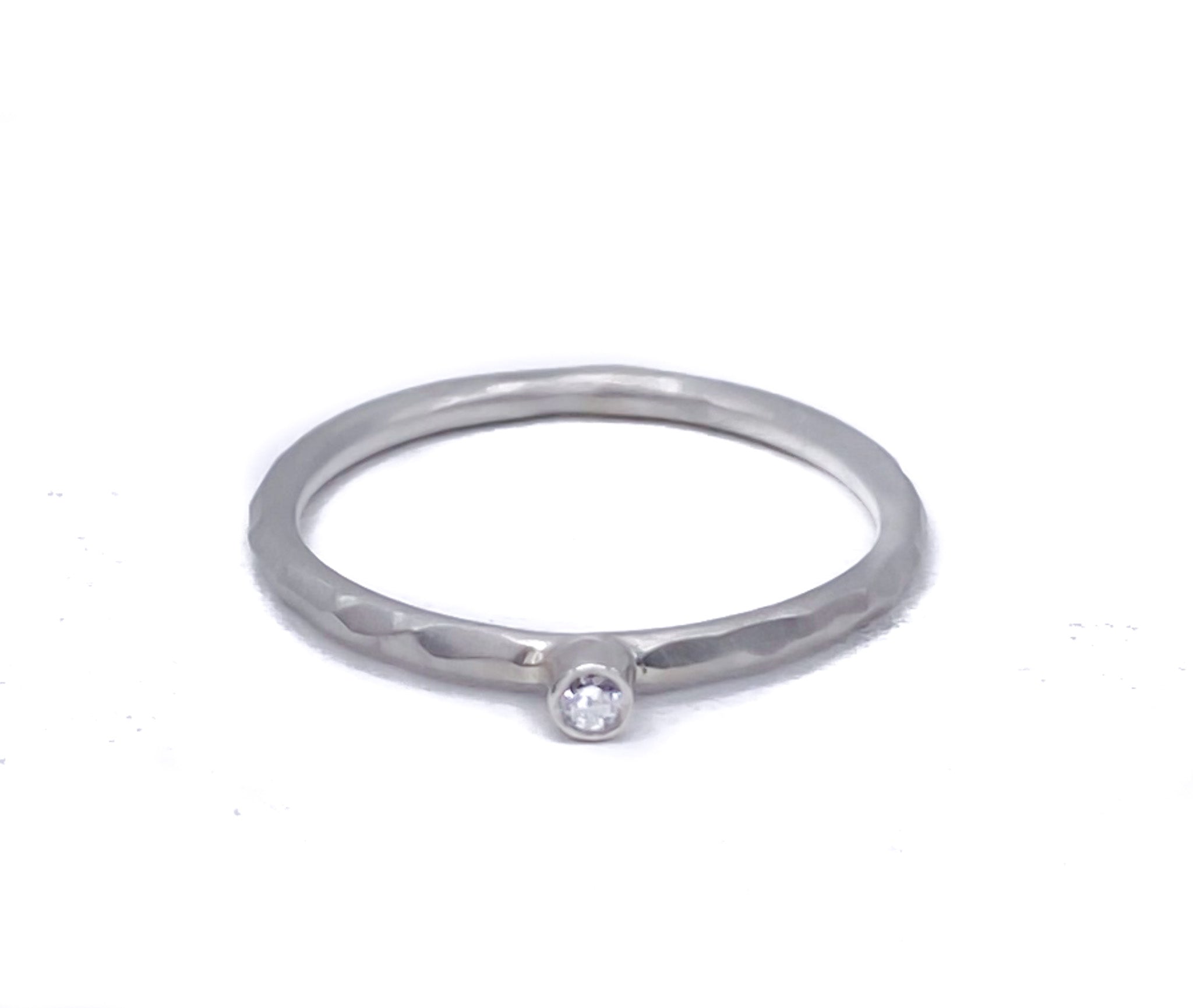 Hammered Diamond Band