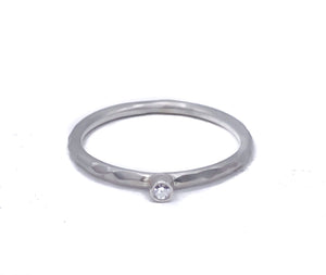 Hammered Diamond Band